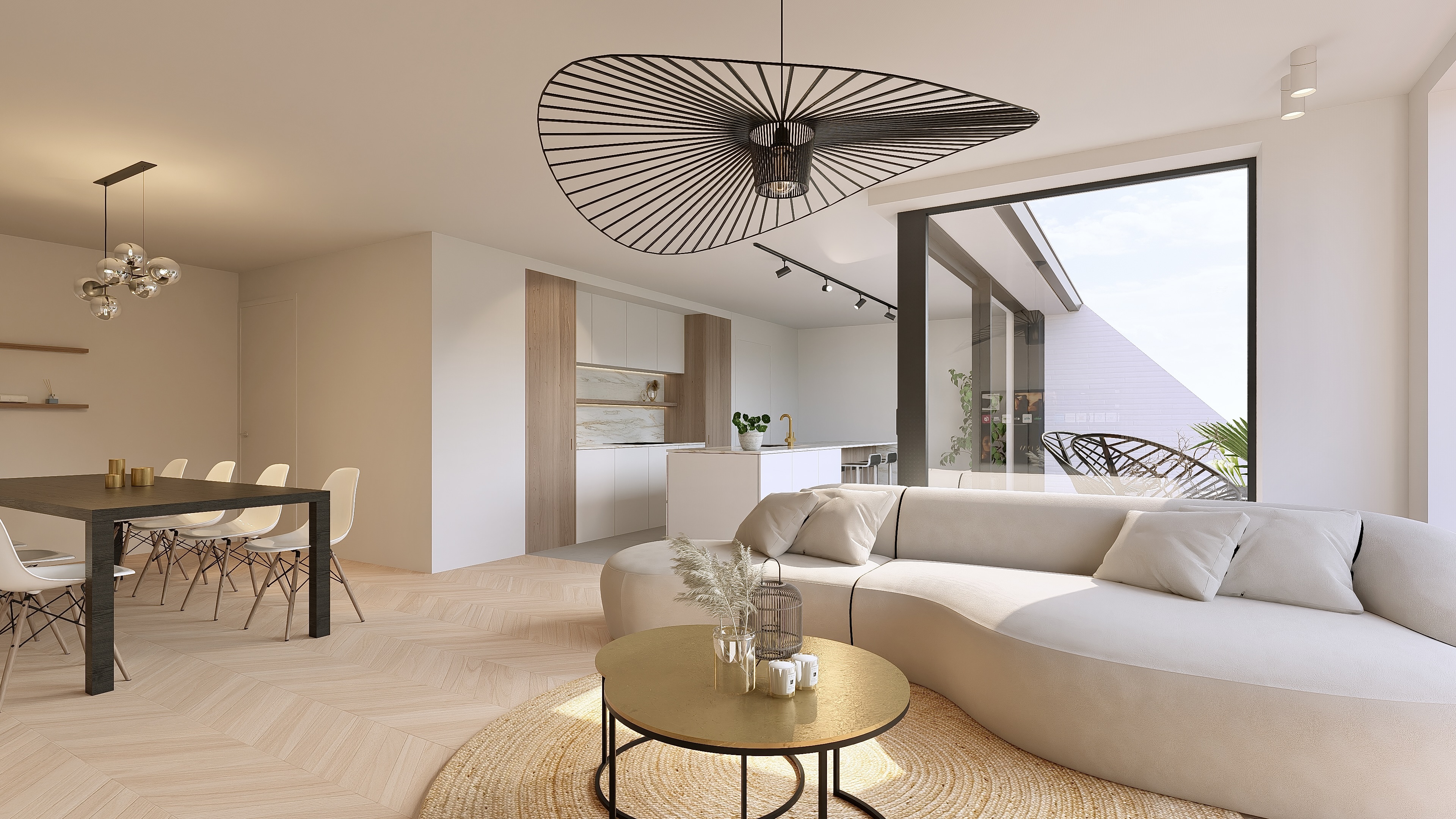 Residentie HOX — luxueuze leefruimte met open keuken en groot terras